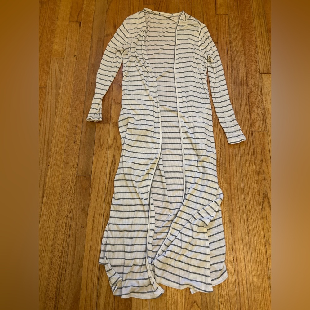 Striped Duster Cardigan